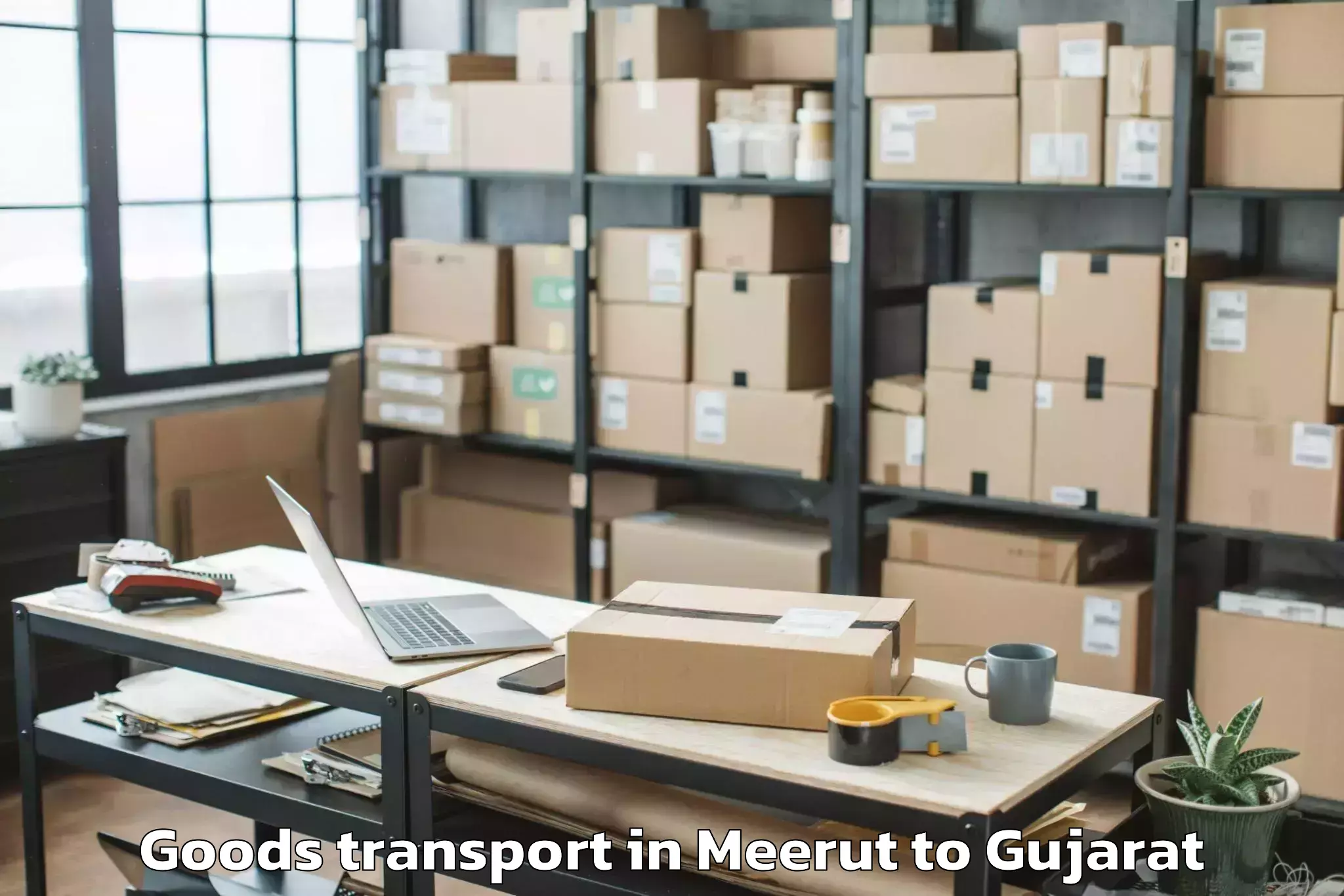 Hassle-Free Meerut to P P Savani University Kosamba Goods Transport